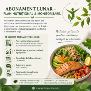 Abonament Lunar – Plan nutrițional & Monitorizare