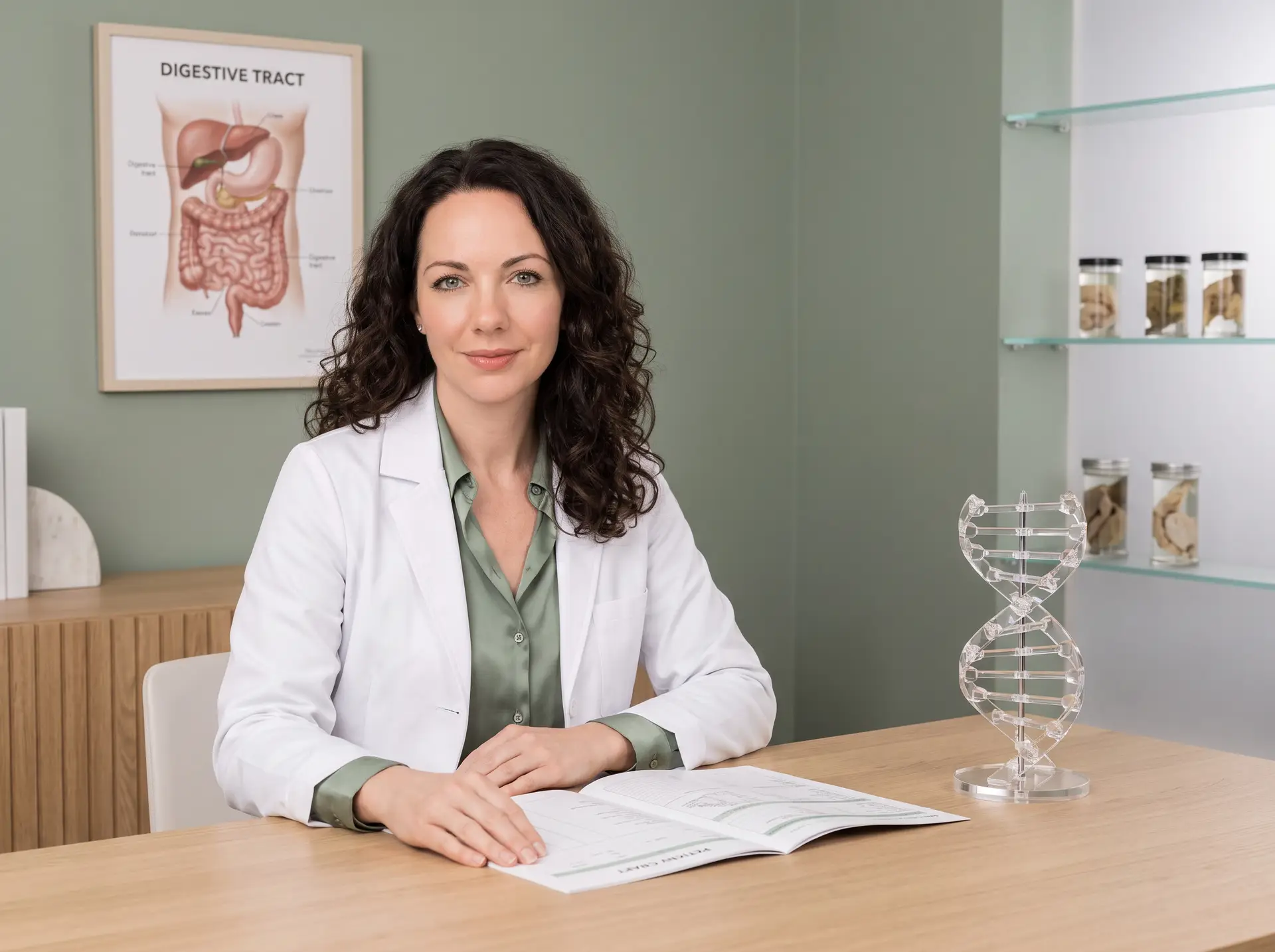 Raluca Ranga, dietetician autorizat, în cabinetul de nutriție clinică din Cluj-Napoca