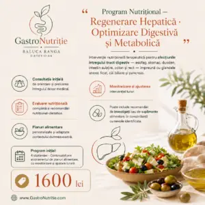 Program Nutrițional — Regenerare Hepatică, Optimizare Digestivă și Metabolică