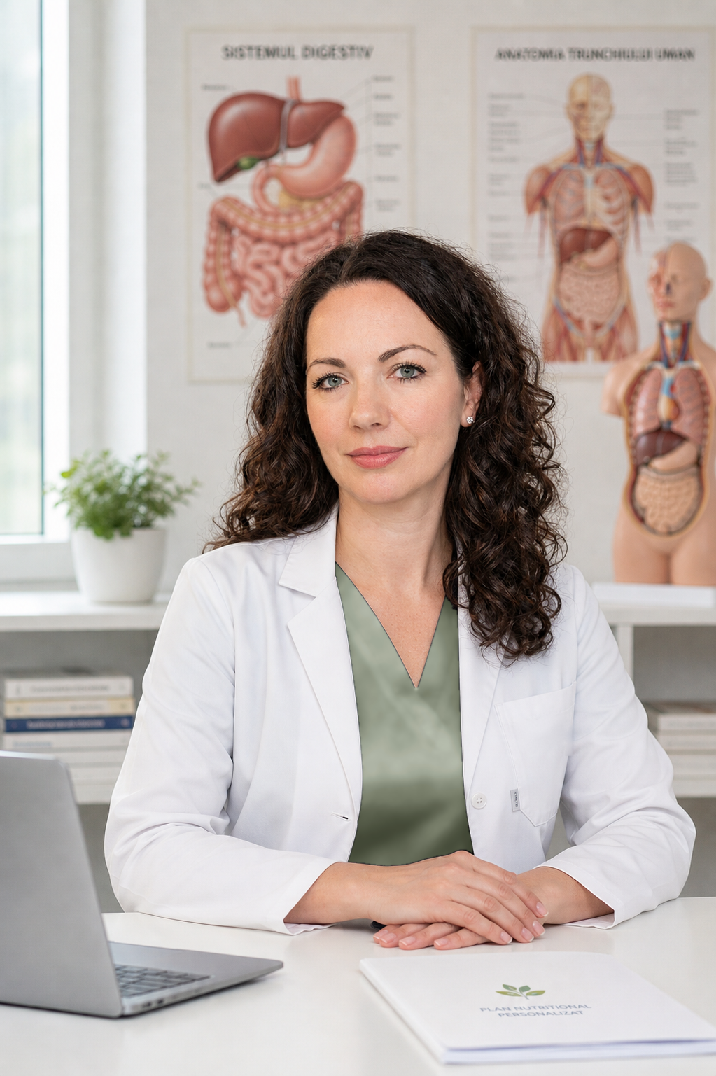 Raluca Ranga, dietetician, la birou